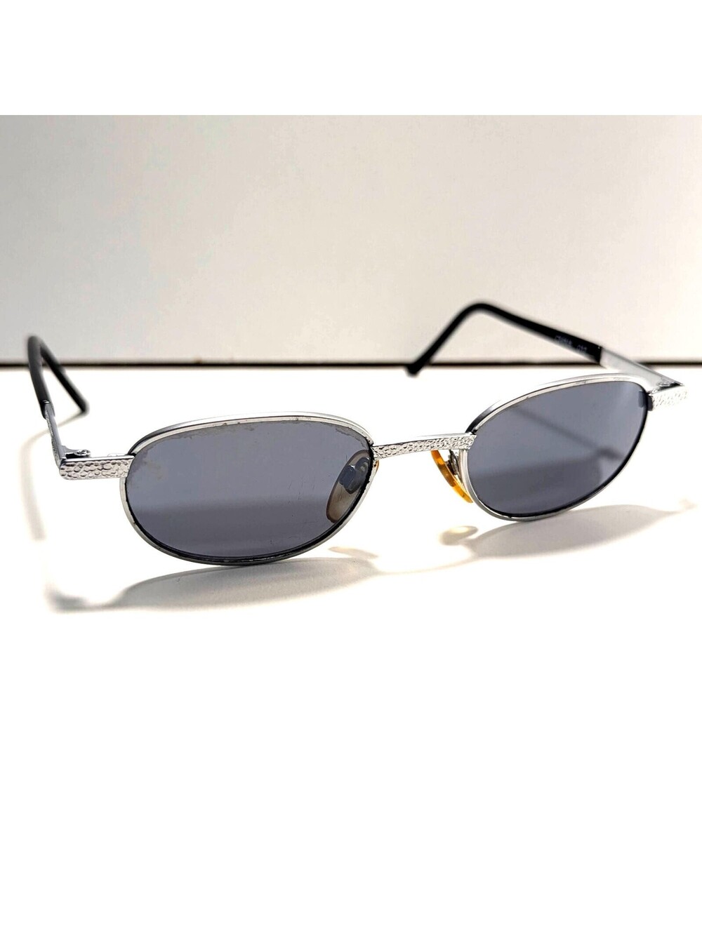 Vintage Iguana 12017 Oval Sunglasses China 012 Grey Lenses Silver Toned Frames